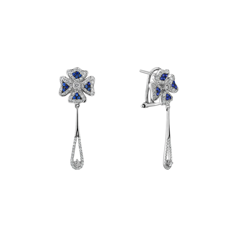 Diamond earrings and Sapphire Rhapsody in Blue