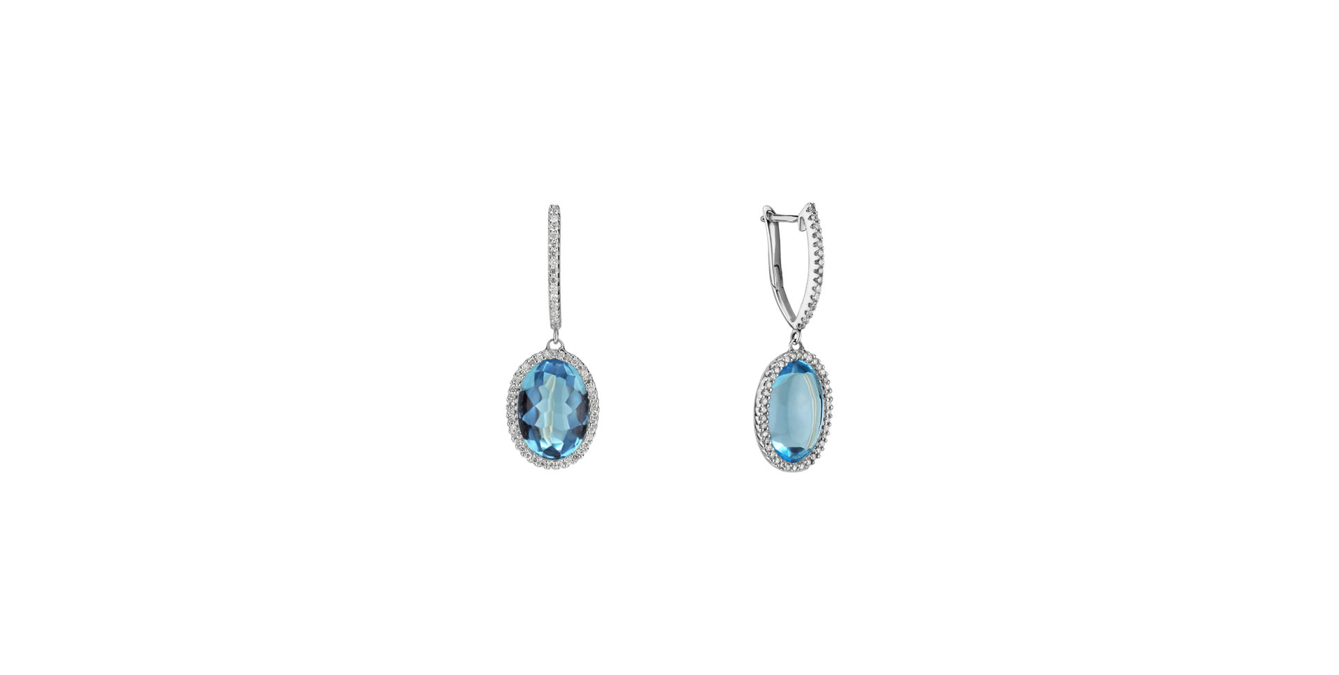 Diamond earrings with Topaz Manon