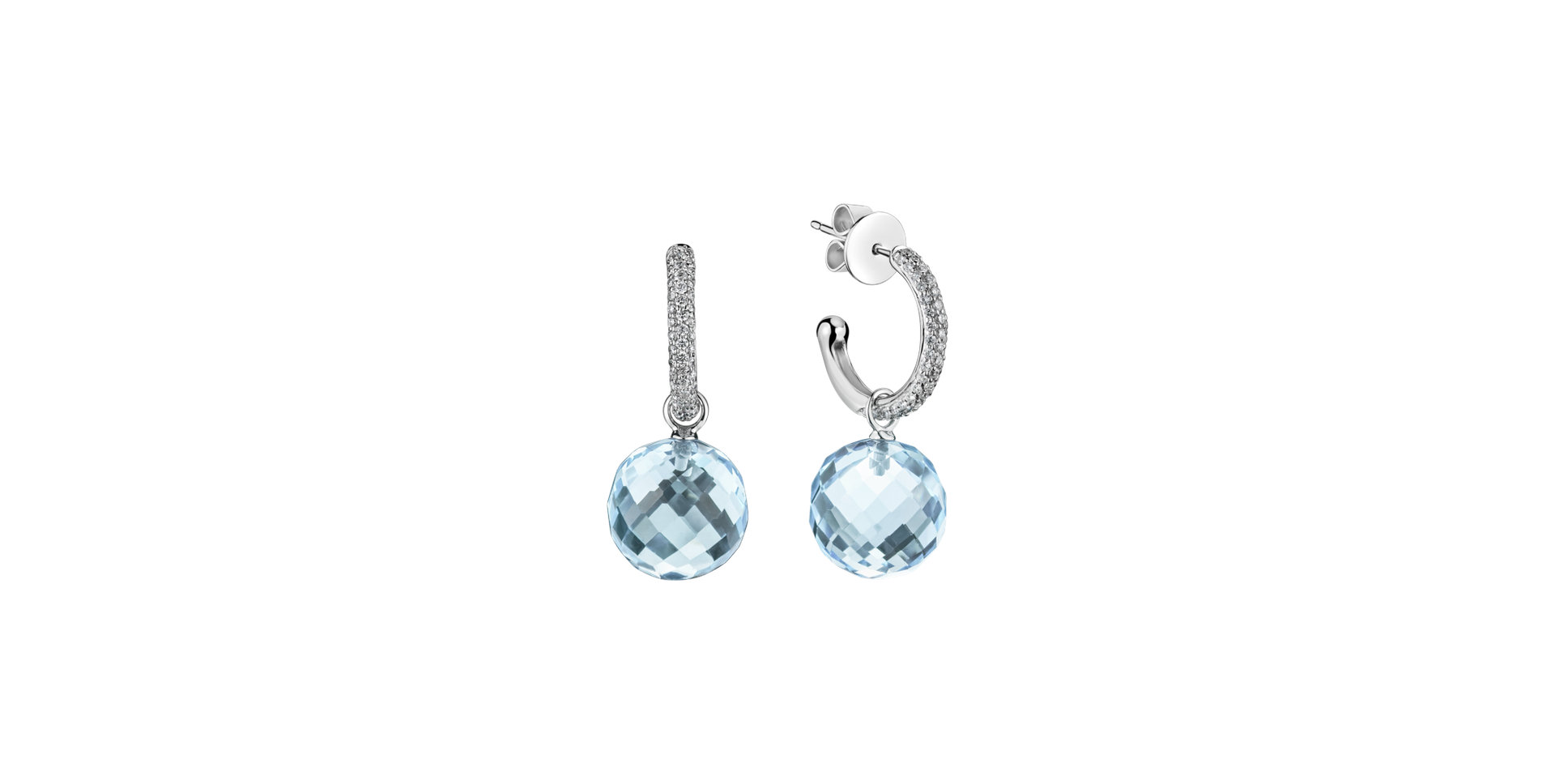 Diamond earrings with Topaz Amirra