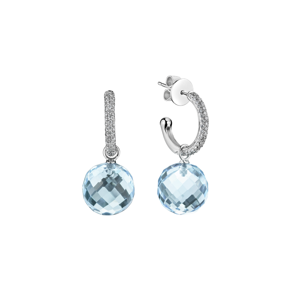 Diamond earrings with Topaz Amirra