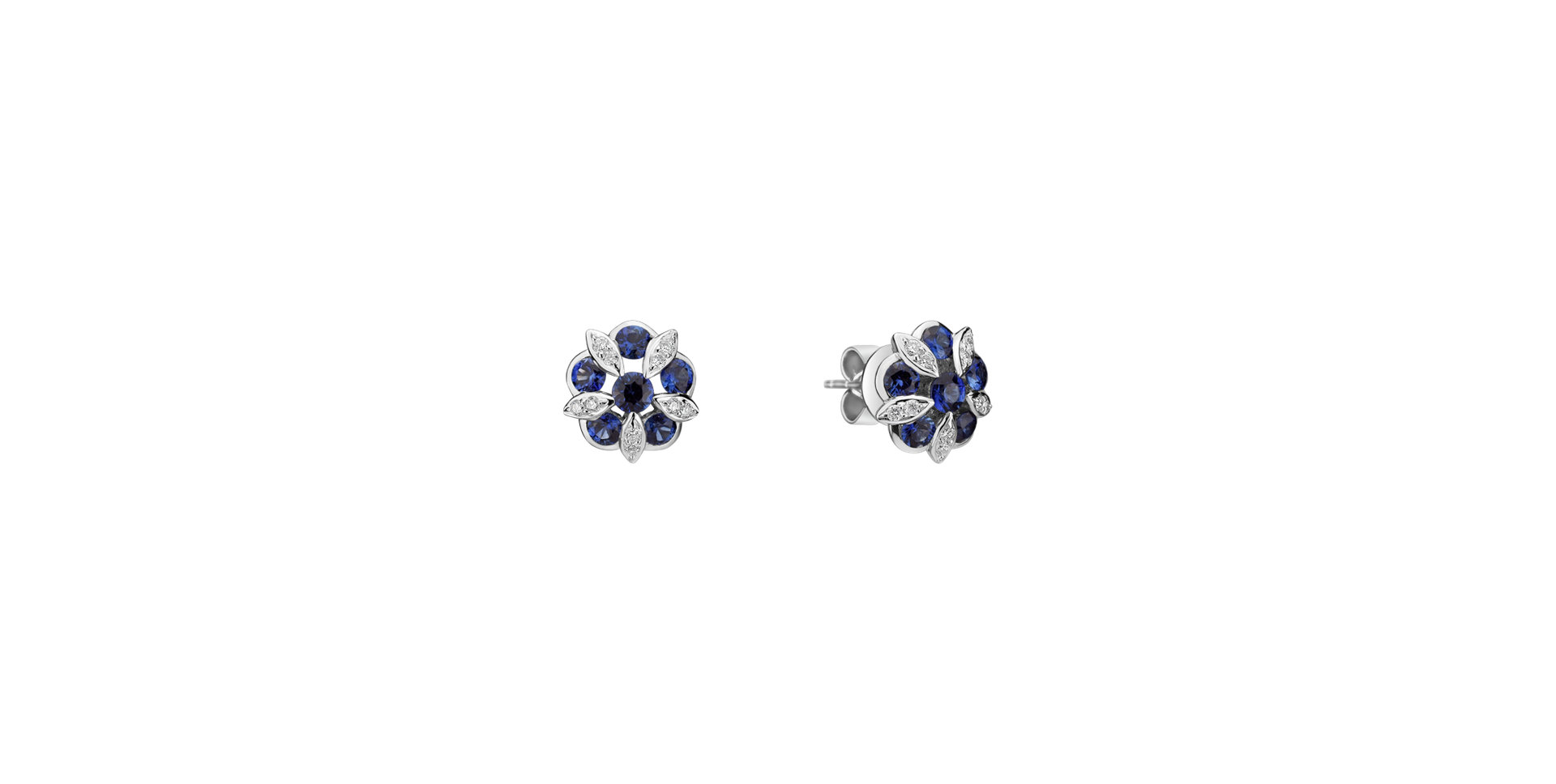 Diamond earrings with Sapphire Ryleigh