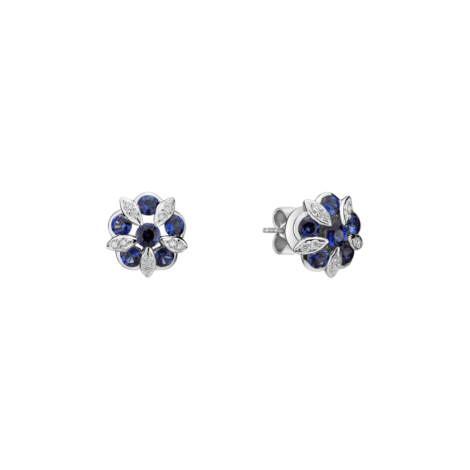 Diamond earrings with Sapphire Ryleigh
