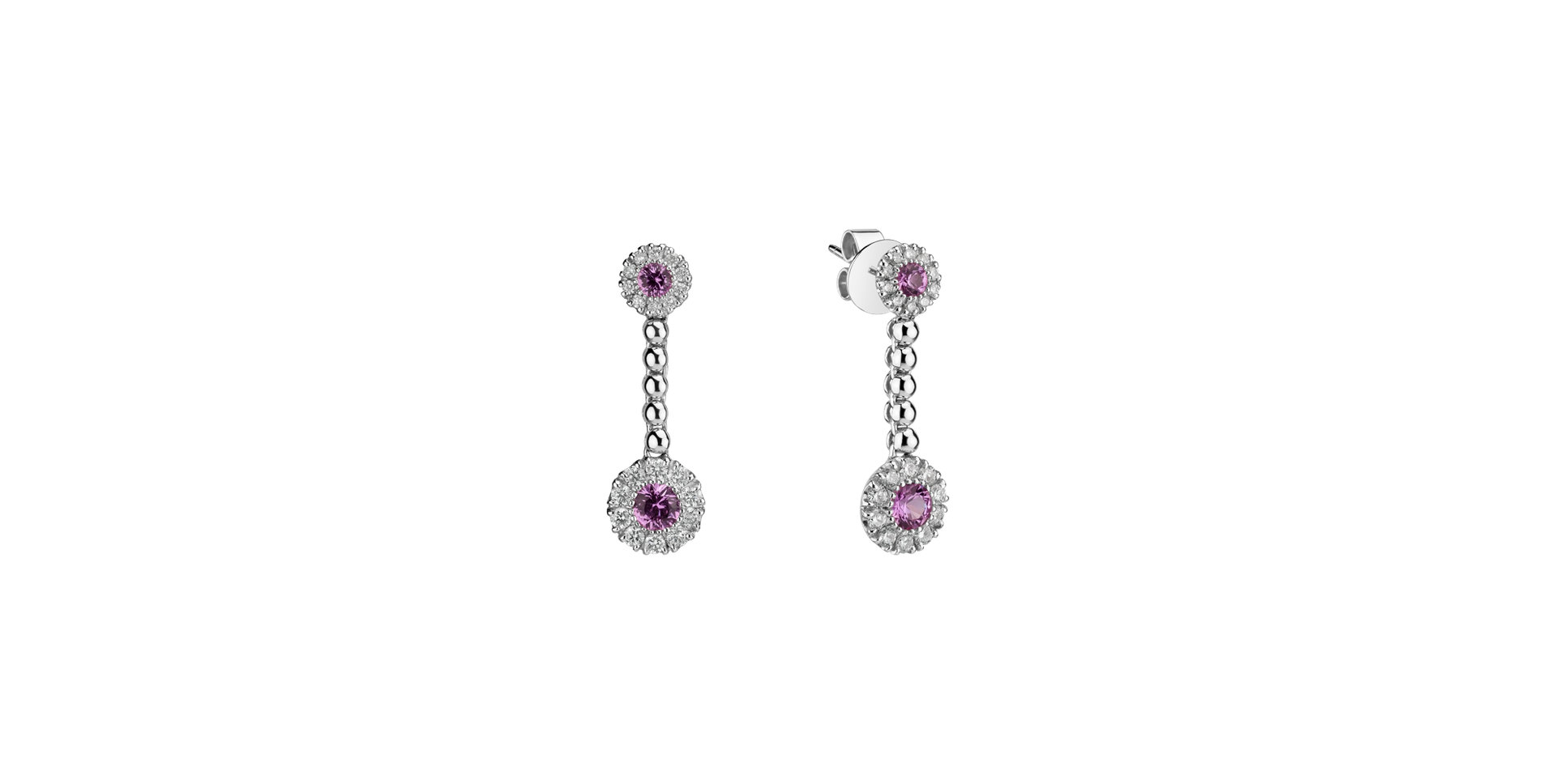 Diamond earrings with Sapphire Callie