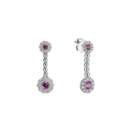 Diamond earrings with Sapphire Callie