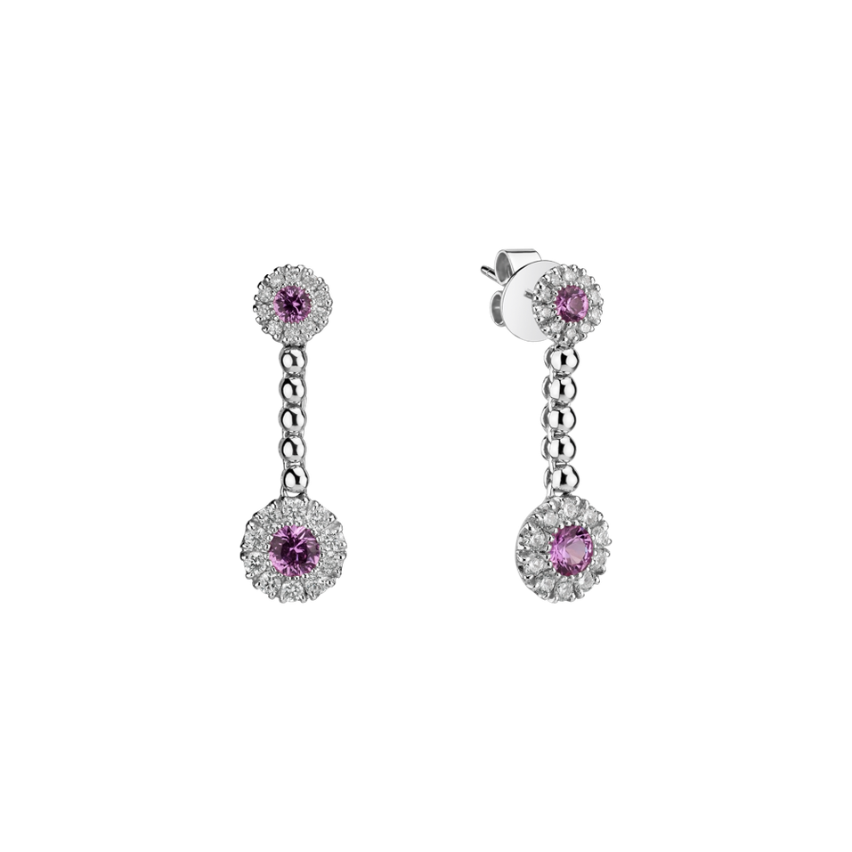 Diamond earrings with Sapphire Callie