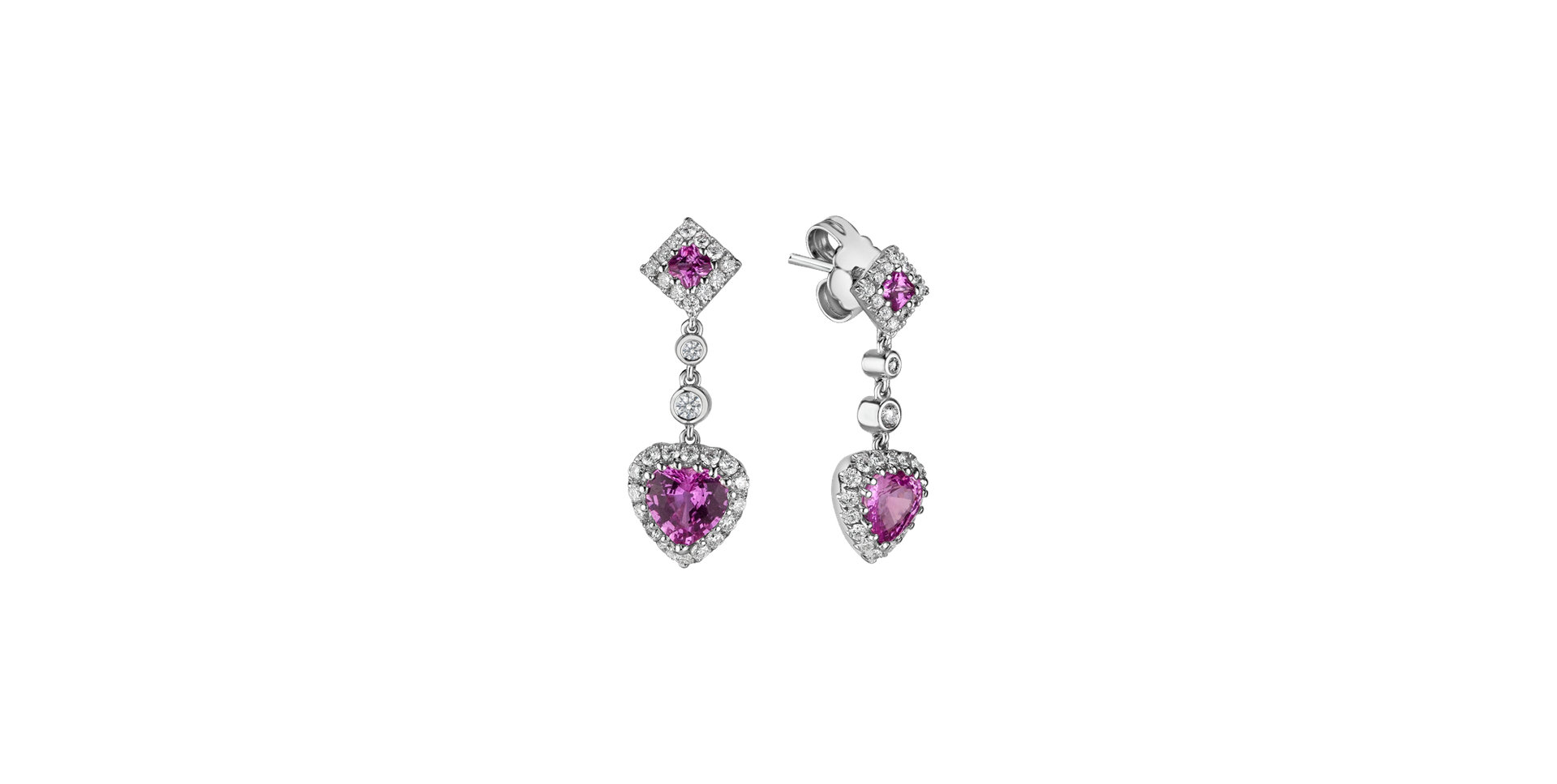 Diamond earrings with Sapphire Teagan
