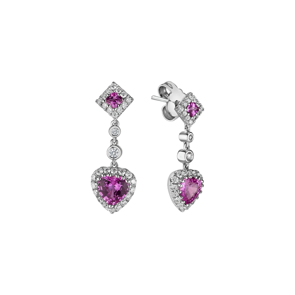 Diamond earrings with Sapphire Teagan