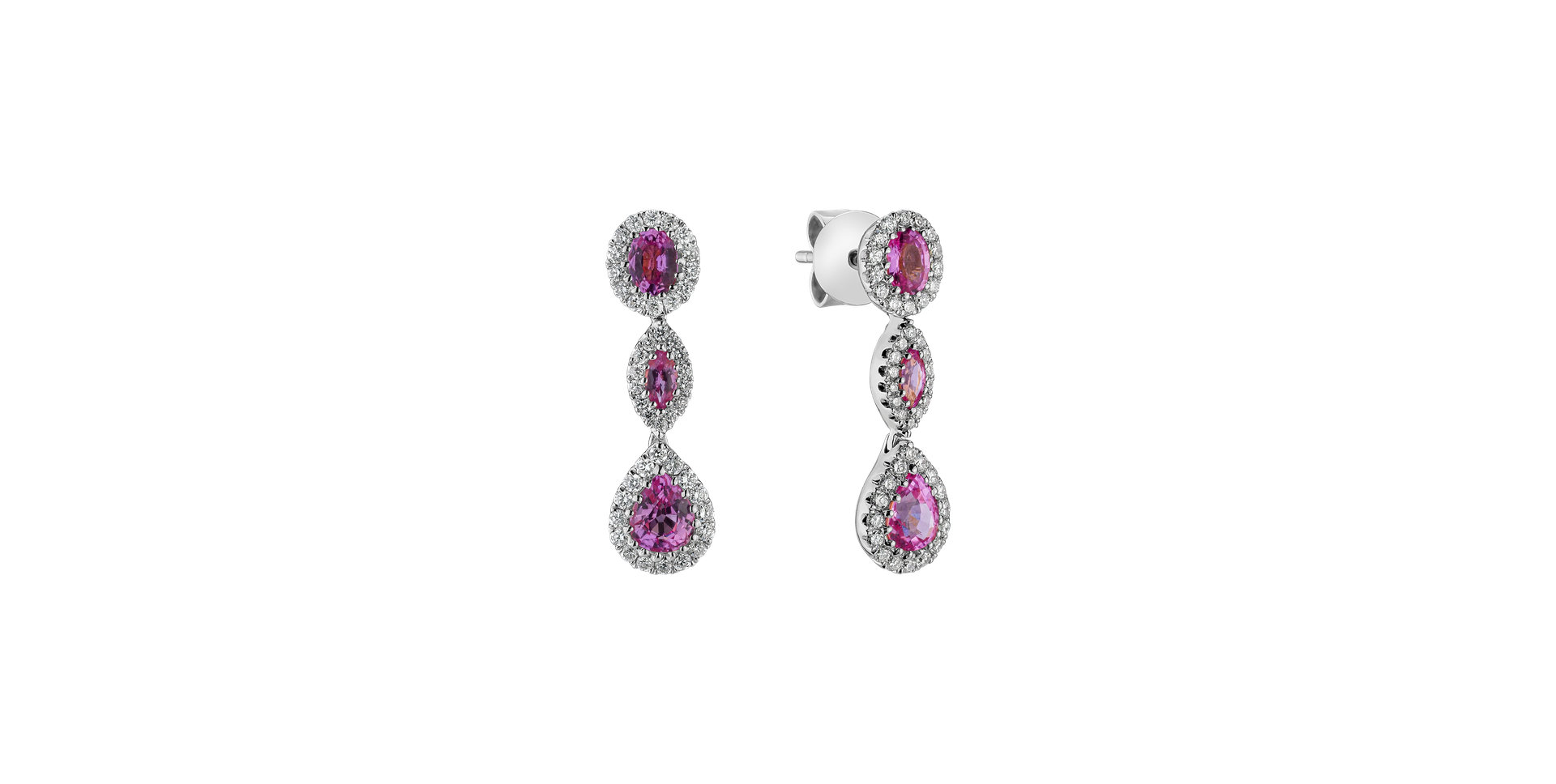 Diamond earrings and Sapphire Rose Temptation