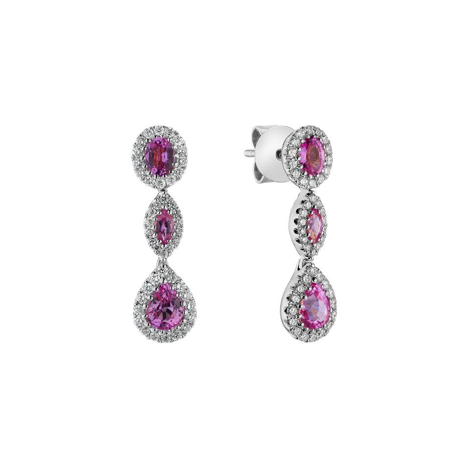 Diamond earrings and Sapphire Rose Temptation