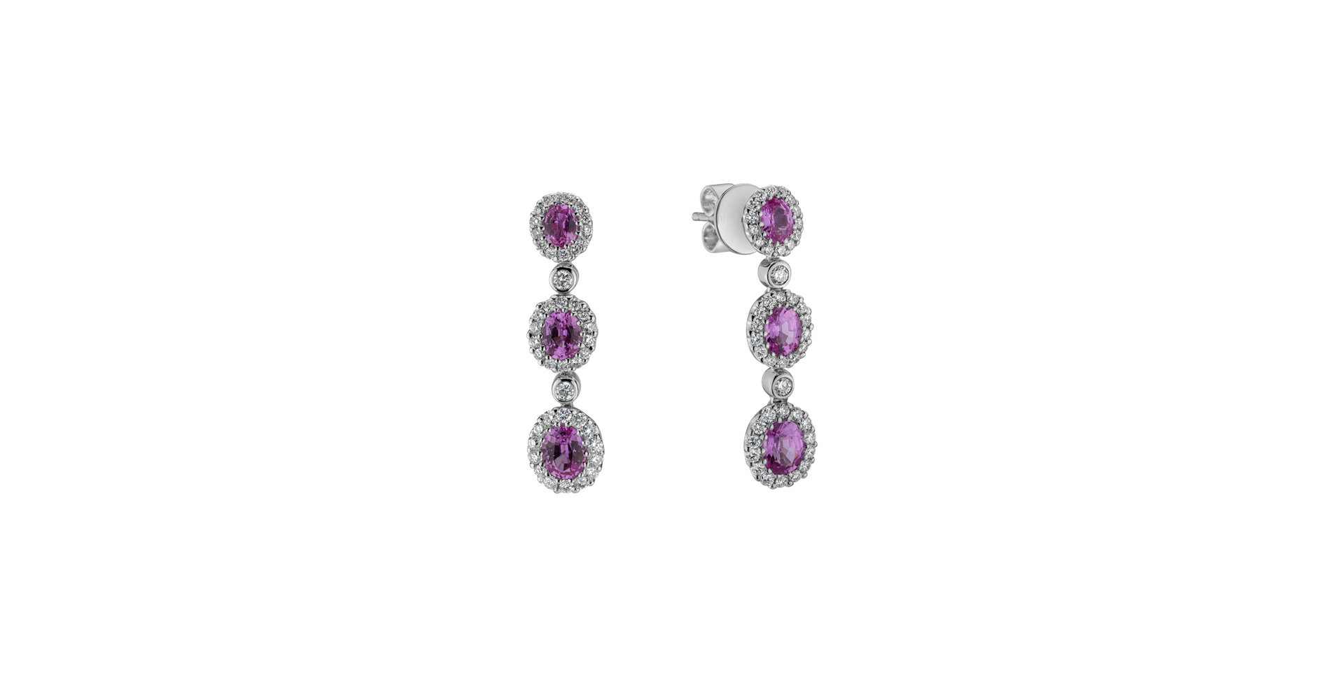 Diamond earrings and Sapphire Triple Trouble