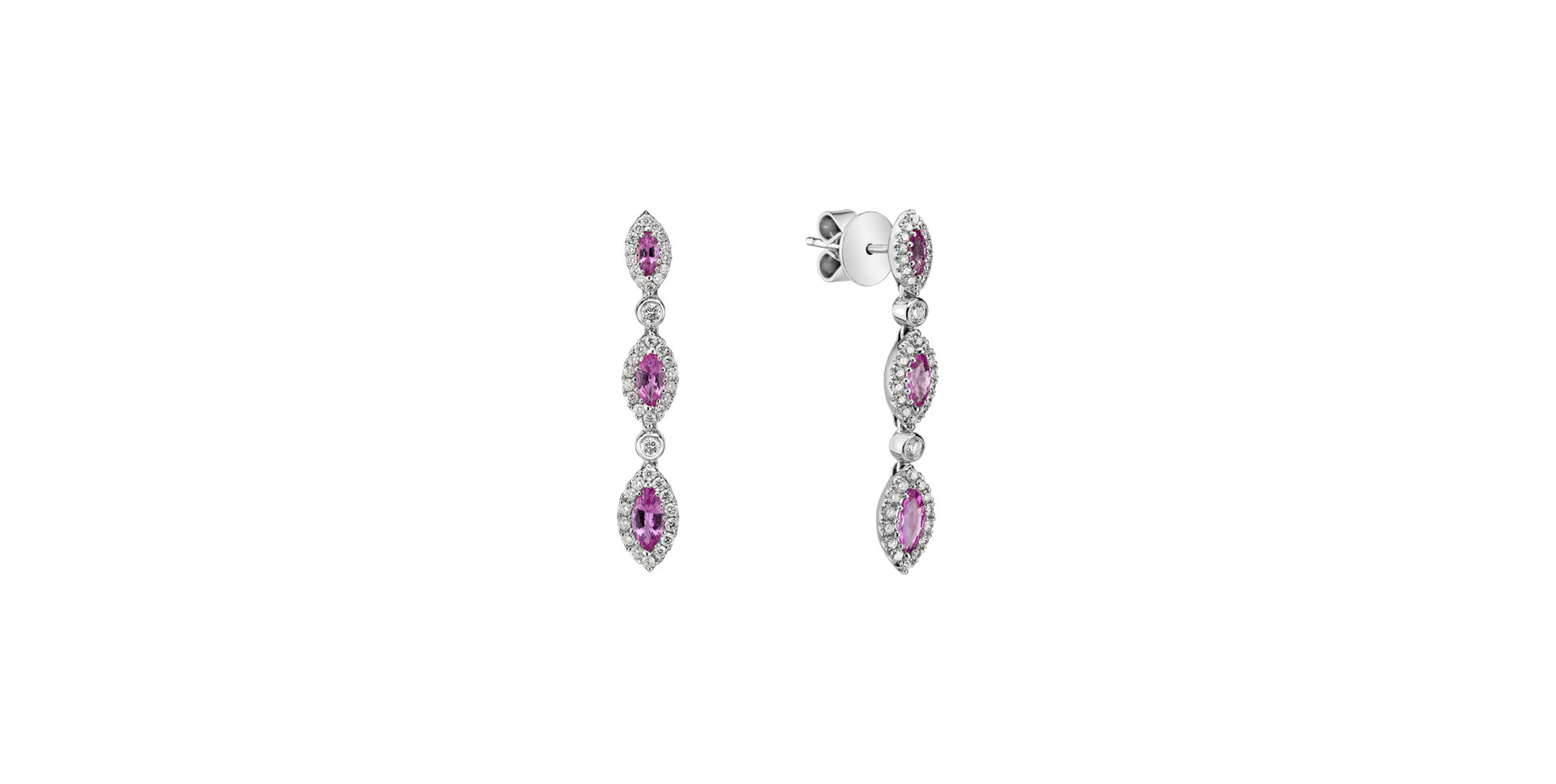 Diamond earrings and Sapphire June
