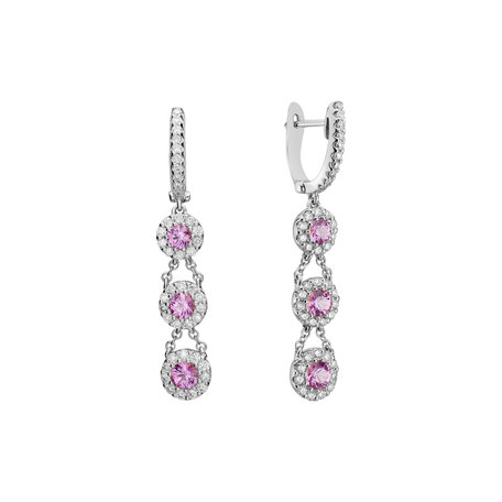 Diamond earrings and Sapphire Lorianna