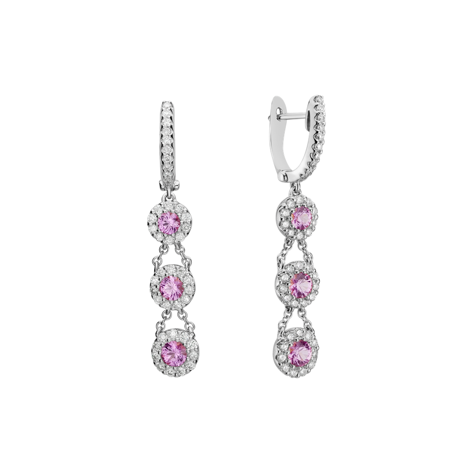 Diamond earrings and Sapphire Lorianna