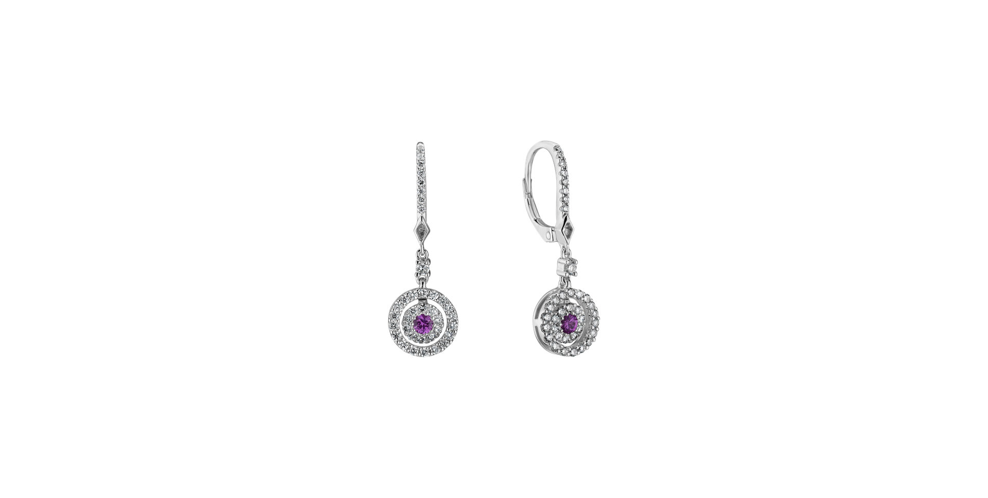 Diamond earrings with Sapphire Rose Hope