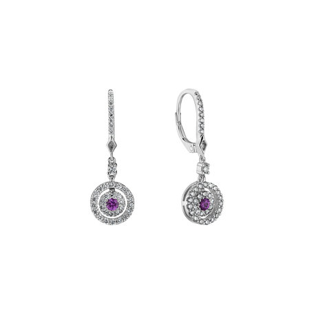 Diamond earrings with Sapphire Rose Hope