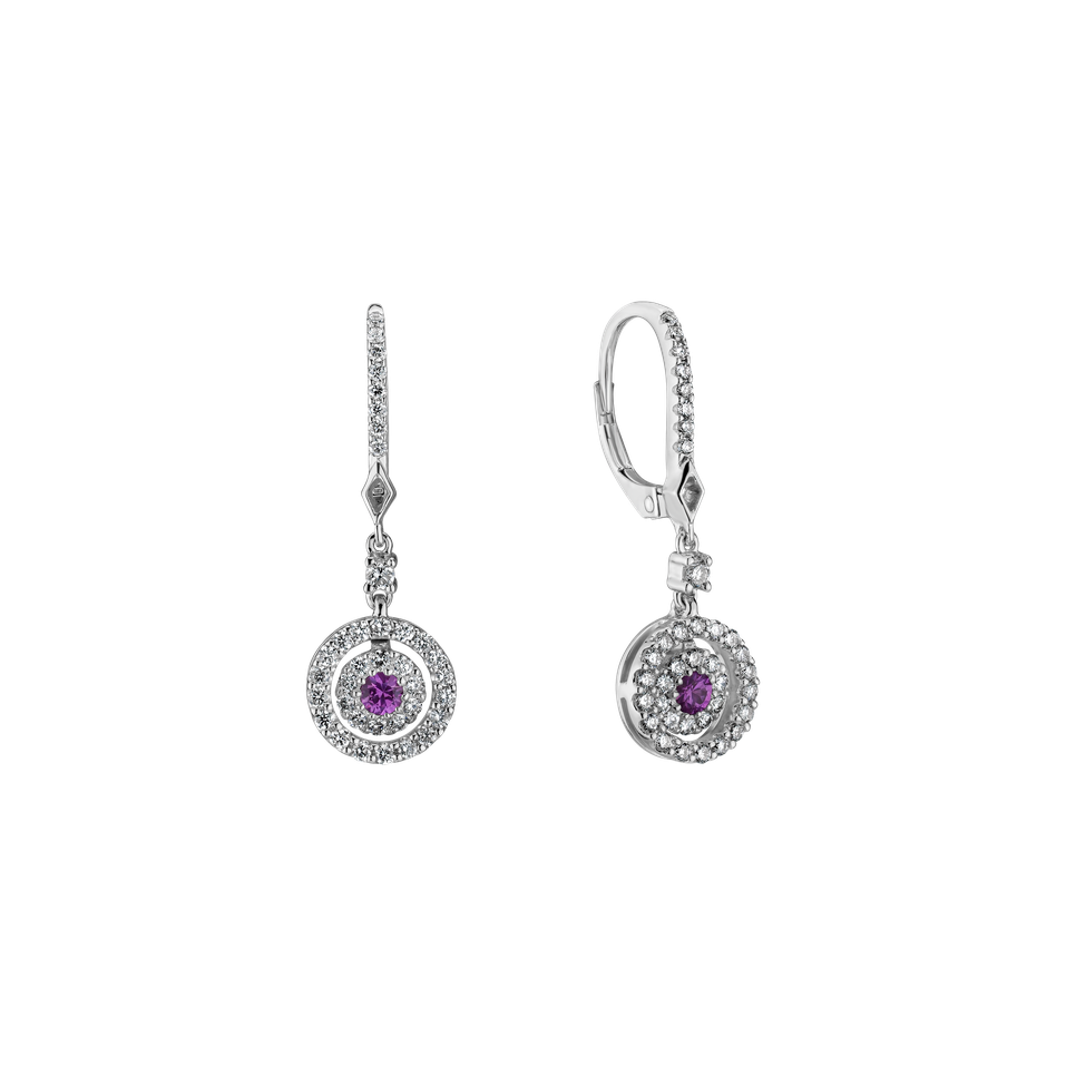 Diamond earrings with Sapphire Rose Hope