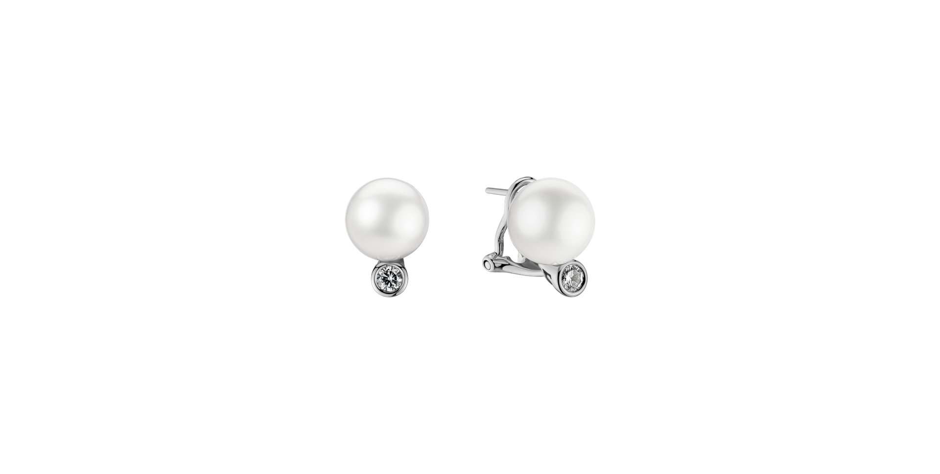 Earrings with Pearl diamonds Living Ocean