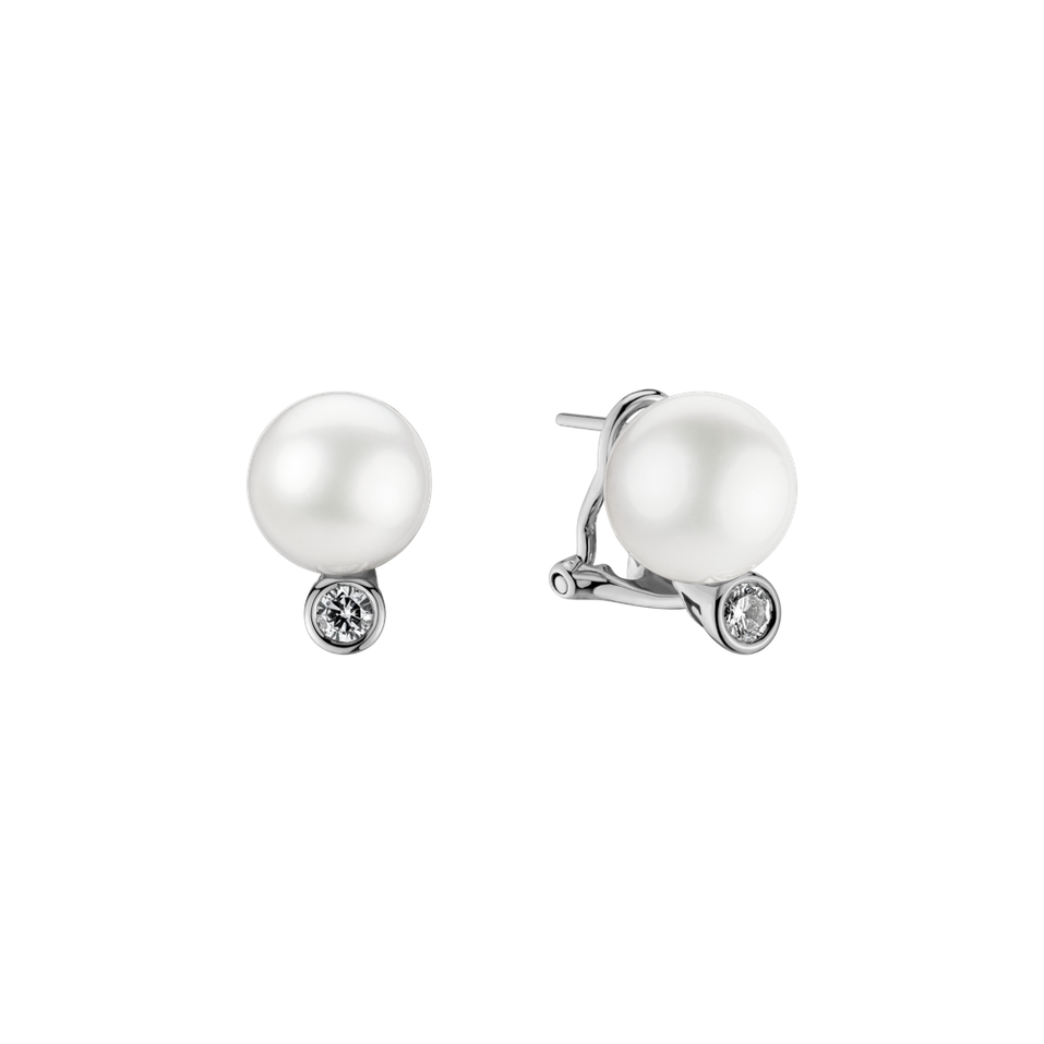 Earrings with Pearl diamonds Living Ocean
