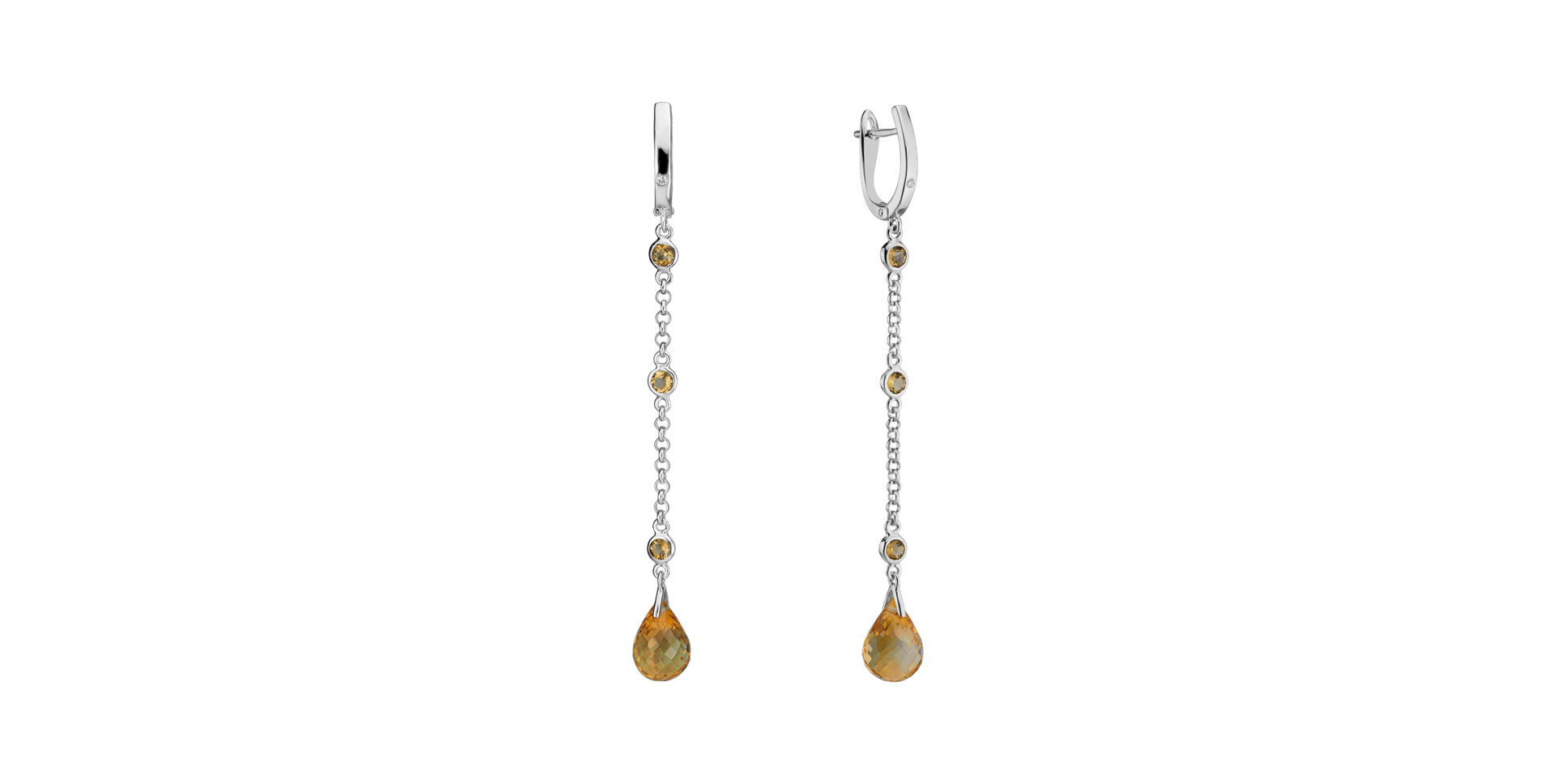Diamond earrings and Citrine Tarquinia