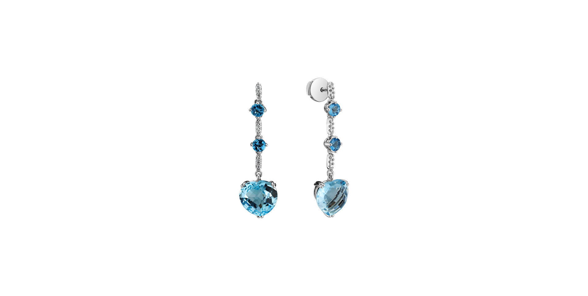 Diamond earrings and Topaz Tender Embrace