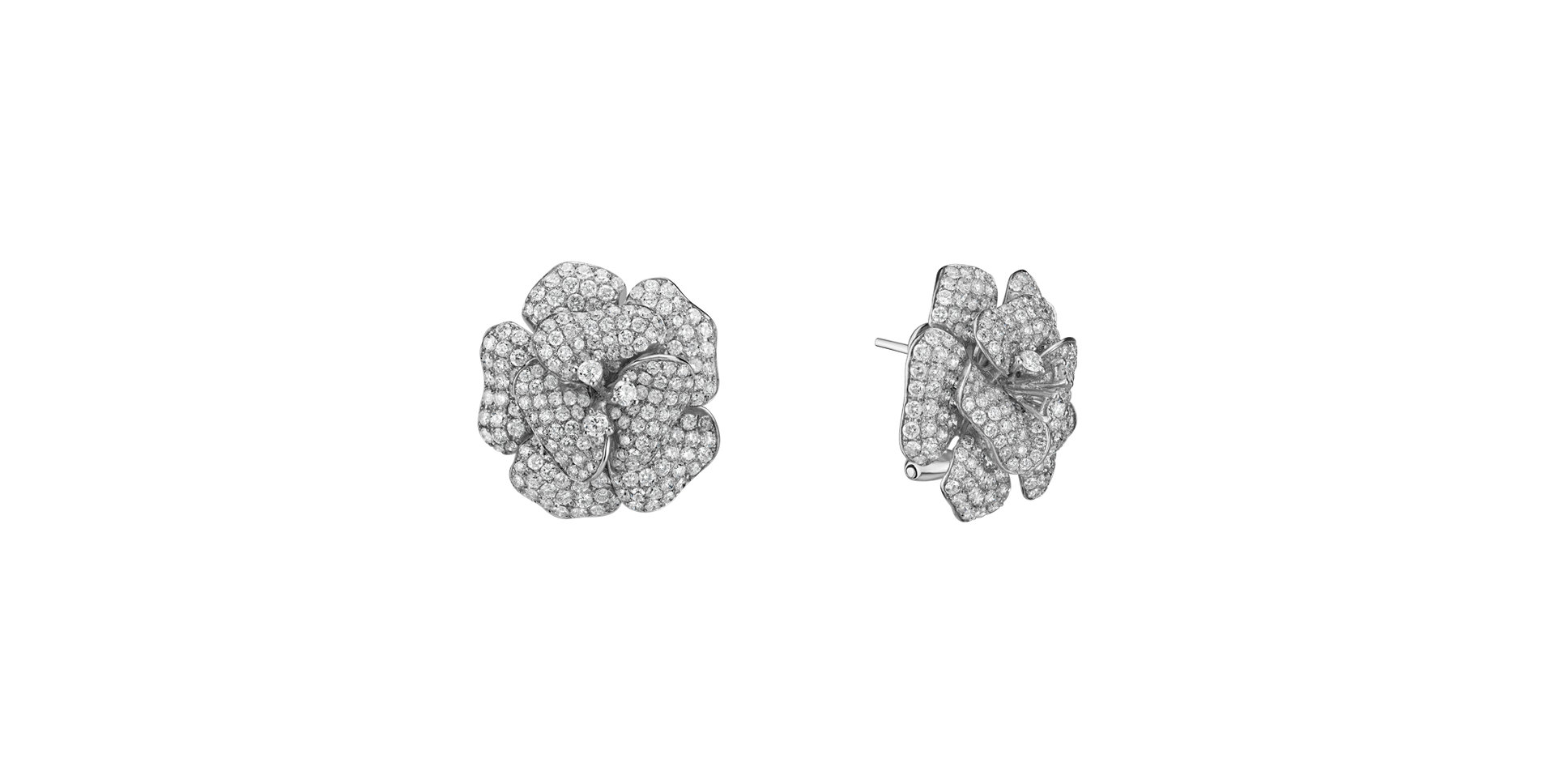Diamond earrings Briliant Camellia