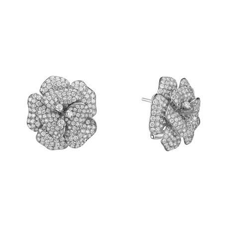 Diamond earrings Briliant Camellia