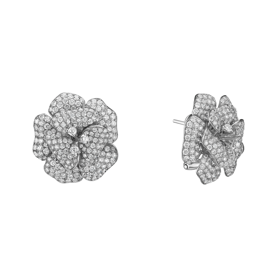 Diamond earrings Briliant Camellia