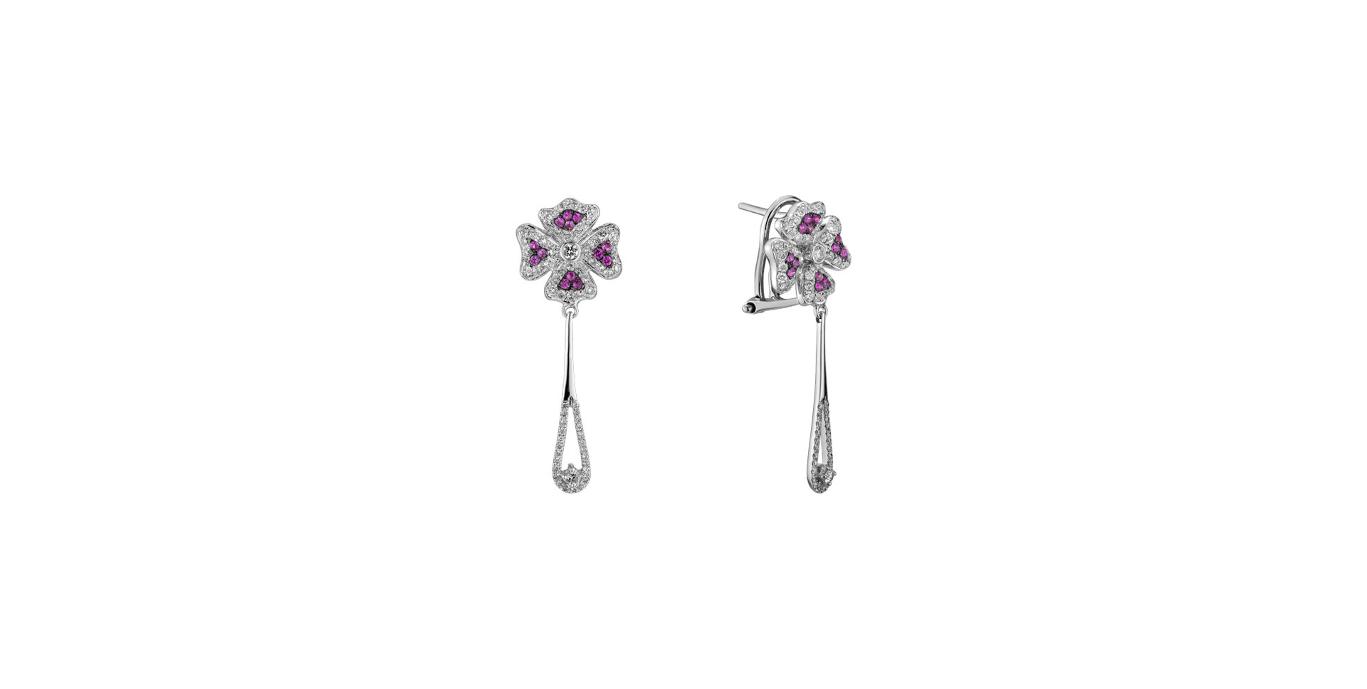 Diamond earrings and Sapphire Iguana