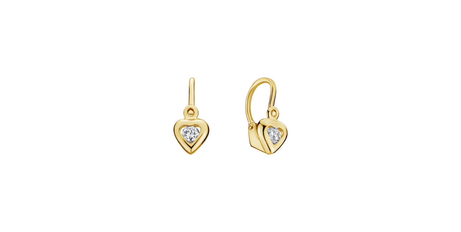 Children's diamond earrings Cute Kid