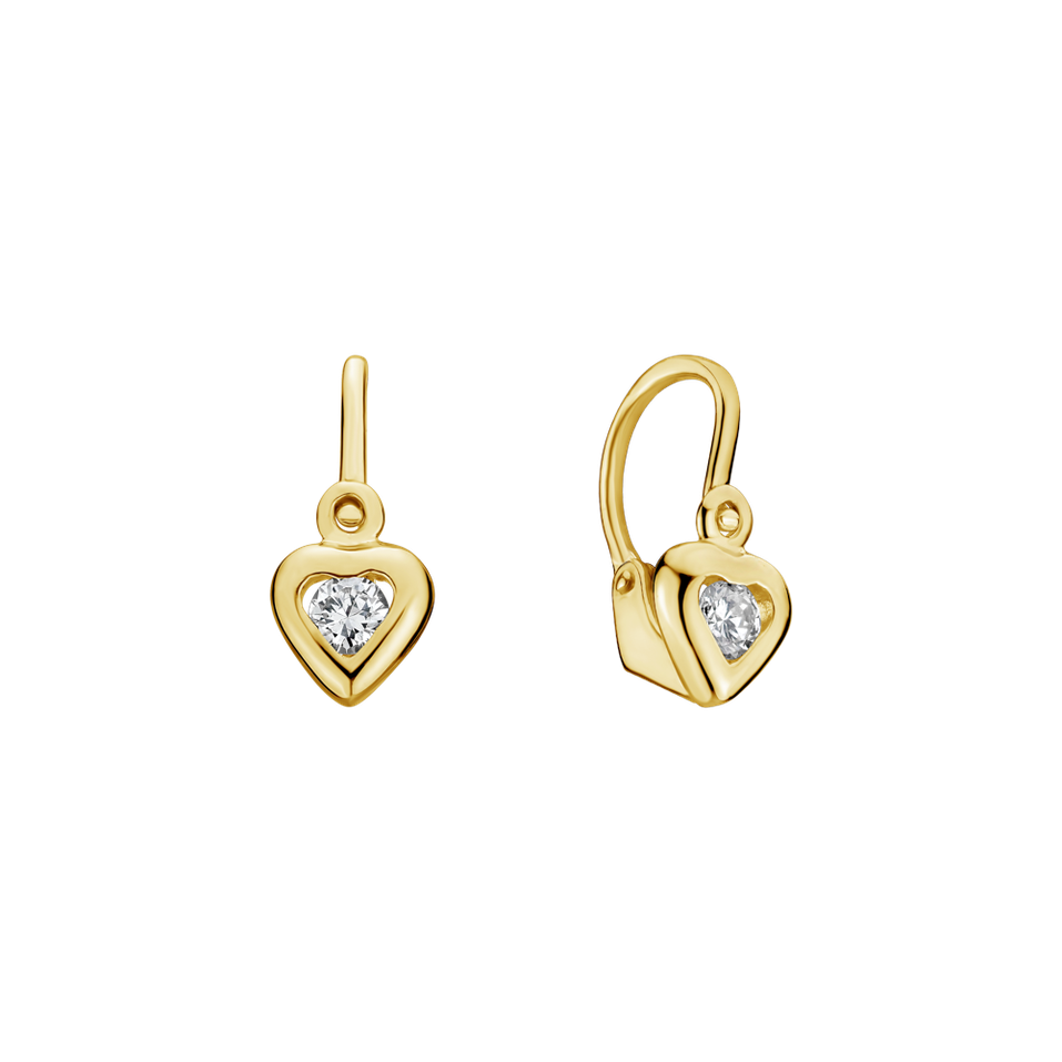 Children's diamond earrings Cute Kid