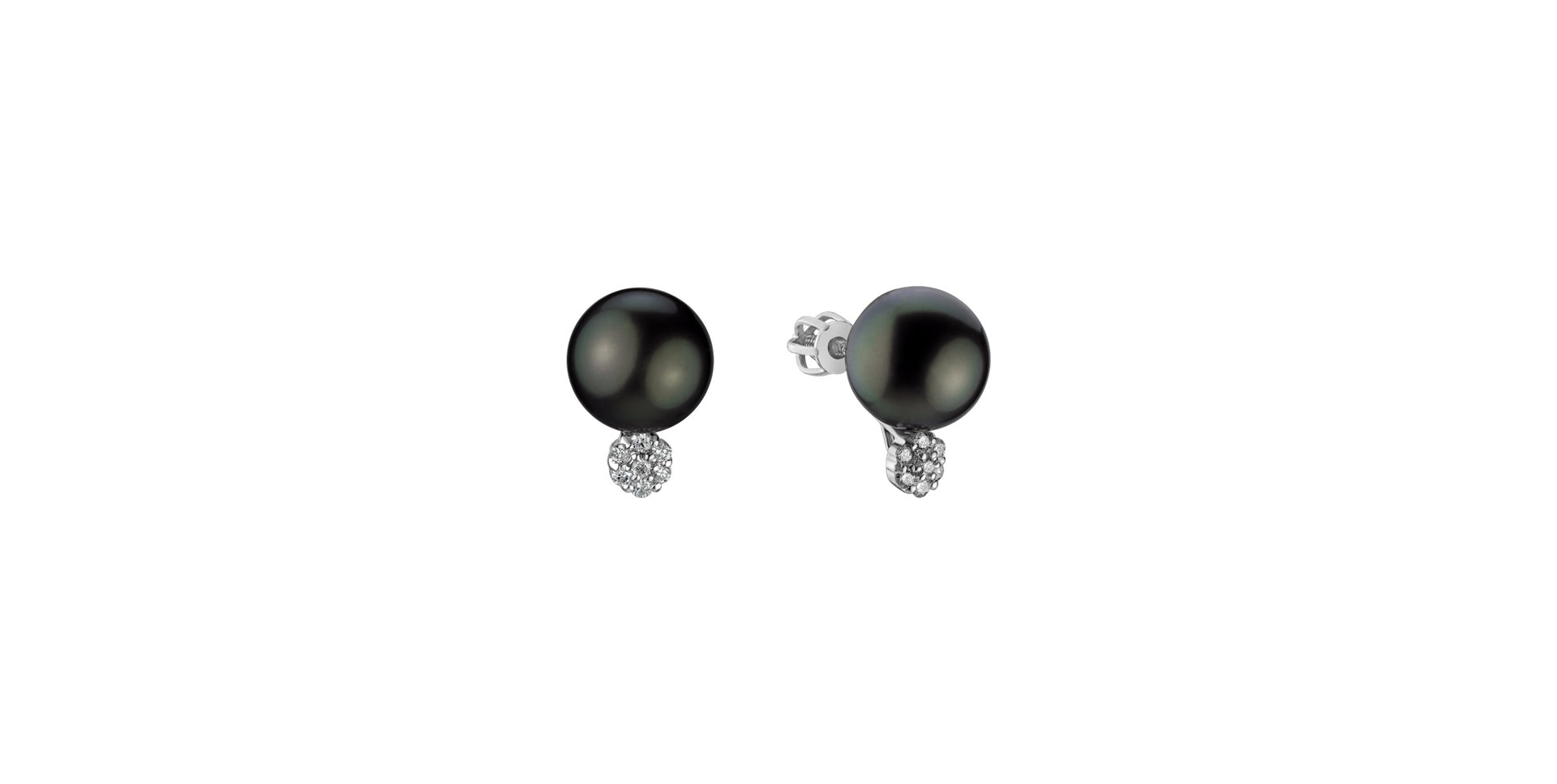 Diamond earrings with Pearl Neetham