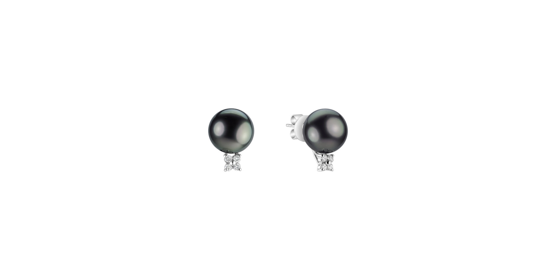 Diamond earrings with Pearl Dune