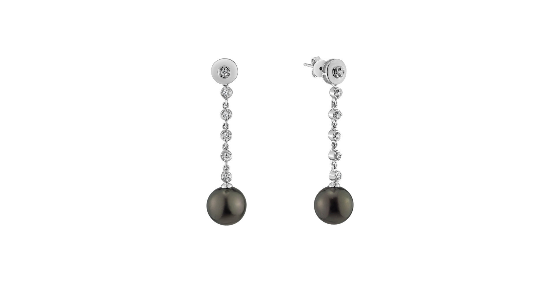Diamond earrings with Pearl Seafront