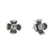 Earrings with brown and white diamonds Magic Cloud3