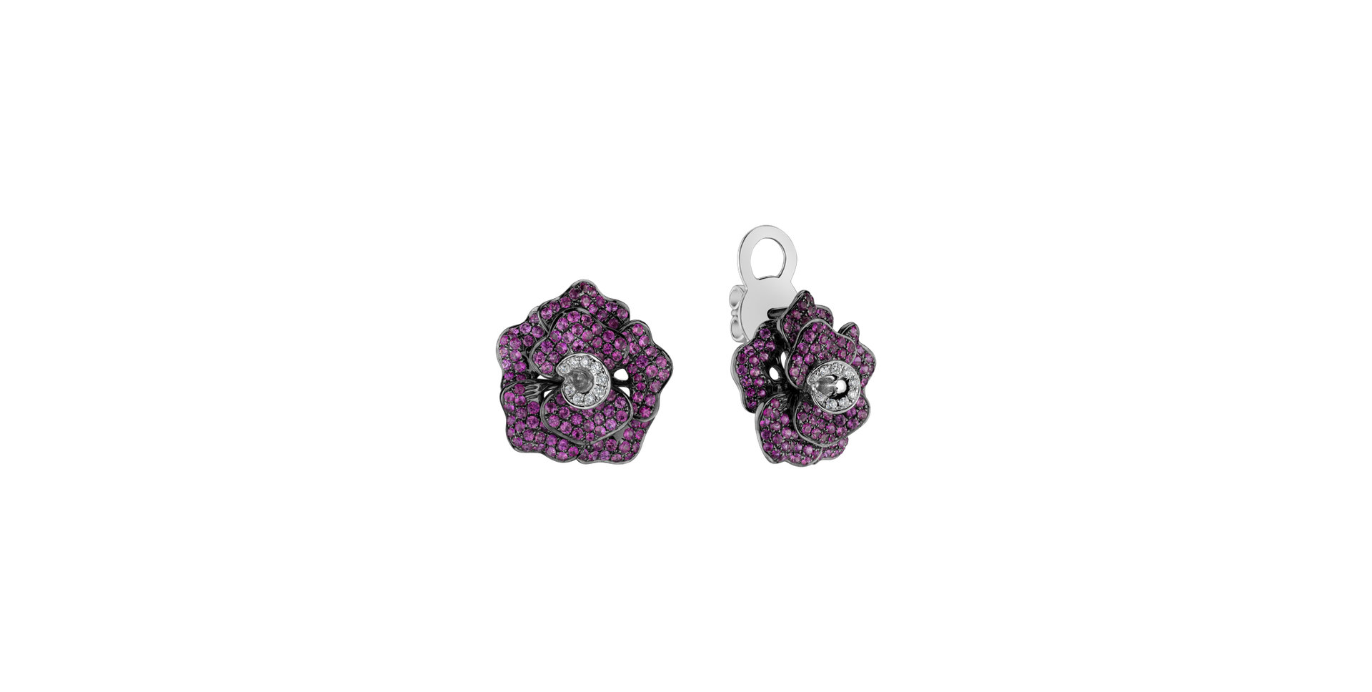 Diamond earrings and Sapphire Camelia