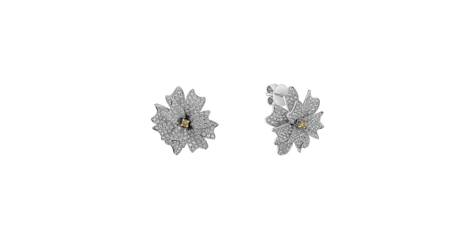Earrings with brown diamonds Celestial Rose