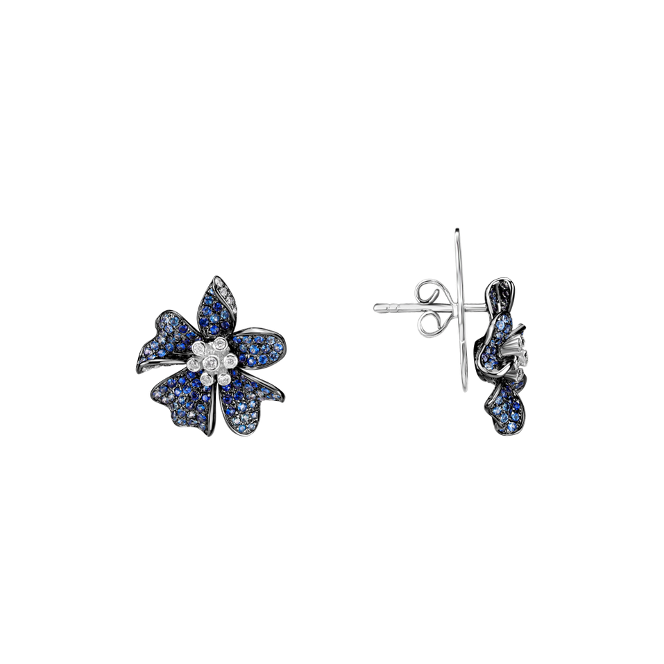 Diamond earrings and Sapphire Fantasia