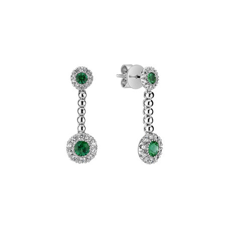 Diamond earrings and Emerald Lacy Cowan