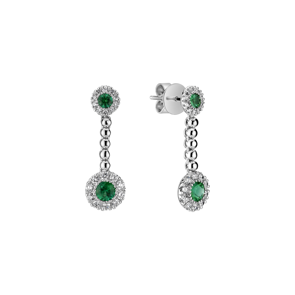 Diamond earrings and Emerald Lacy Cowan