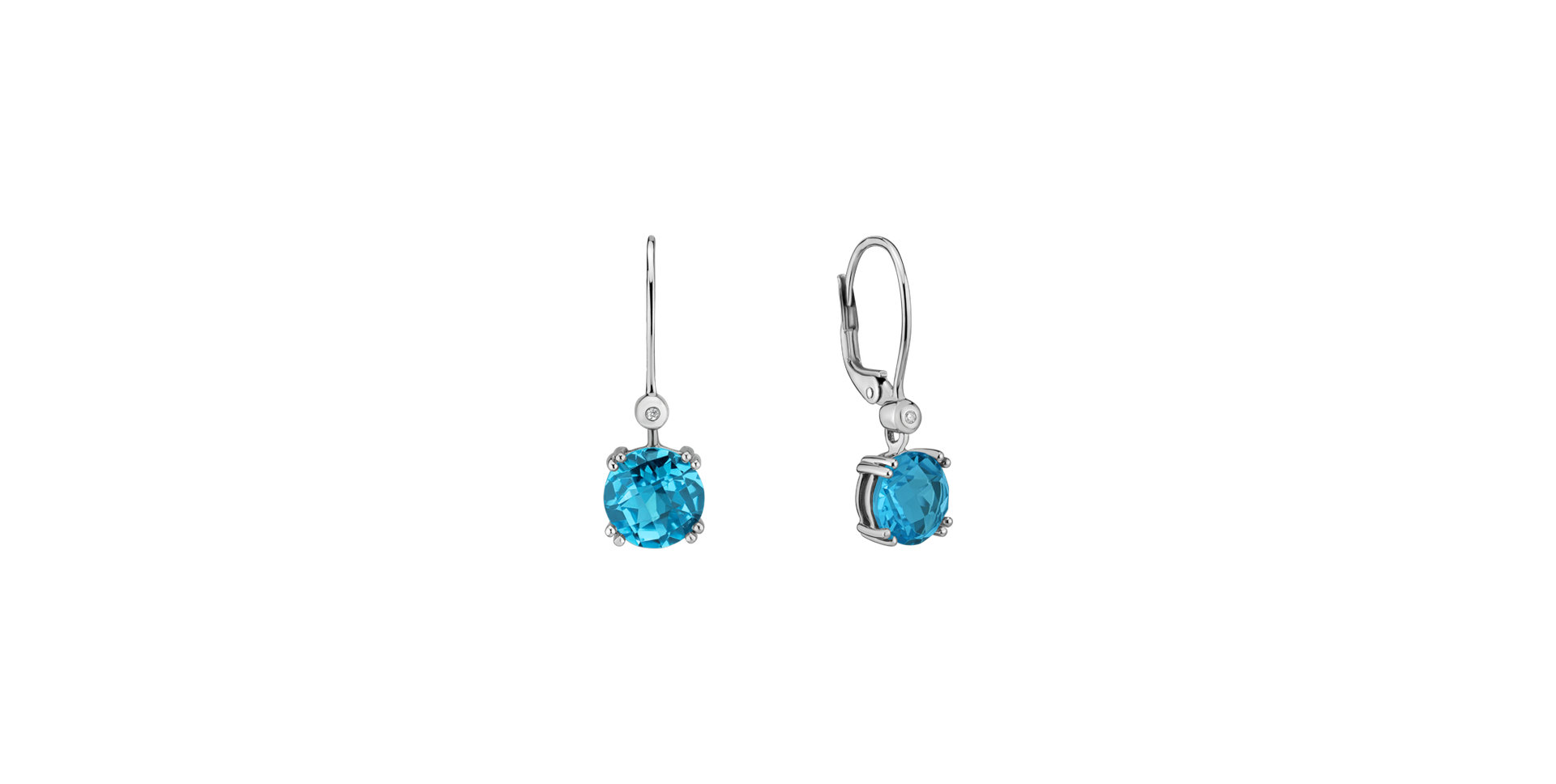 Diamond earrings with Topaz Souvenirs