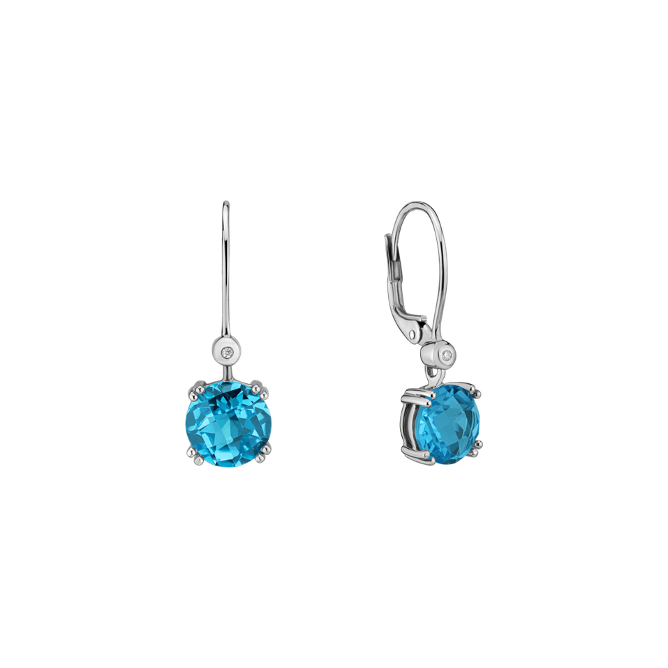 Diamond earrings with Topaz Souvenirs
