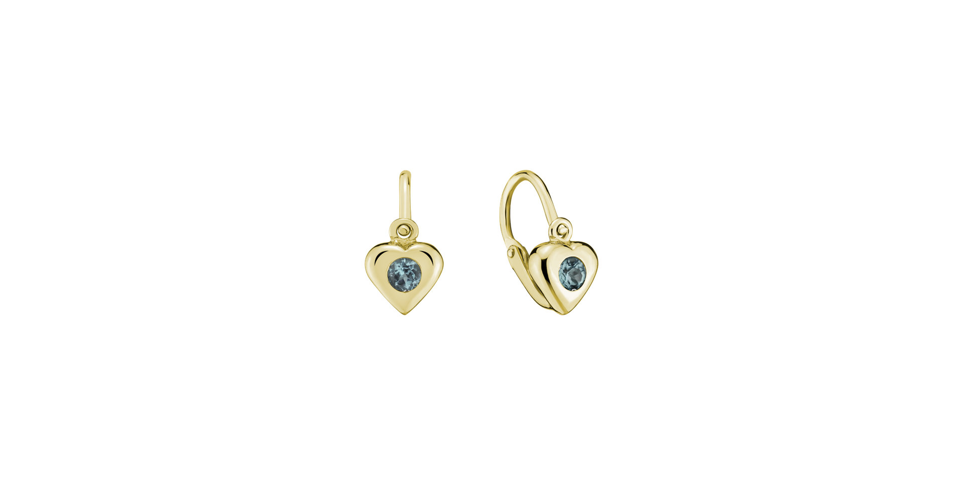 Children's earrings with Topaz Eternal Love