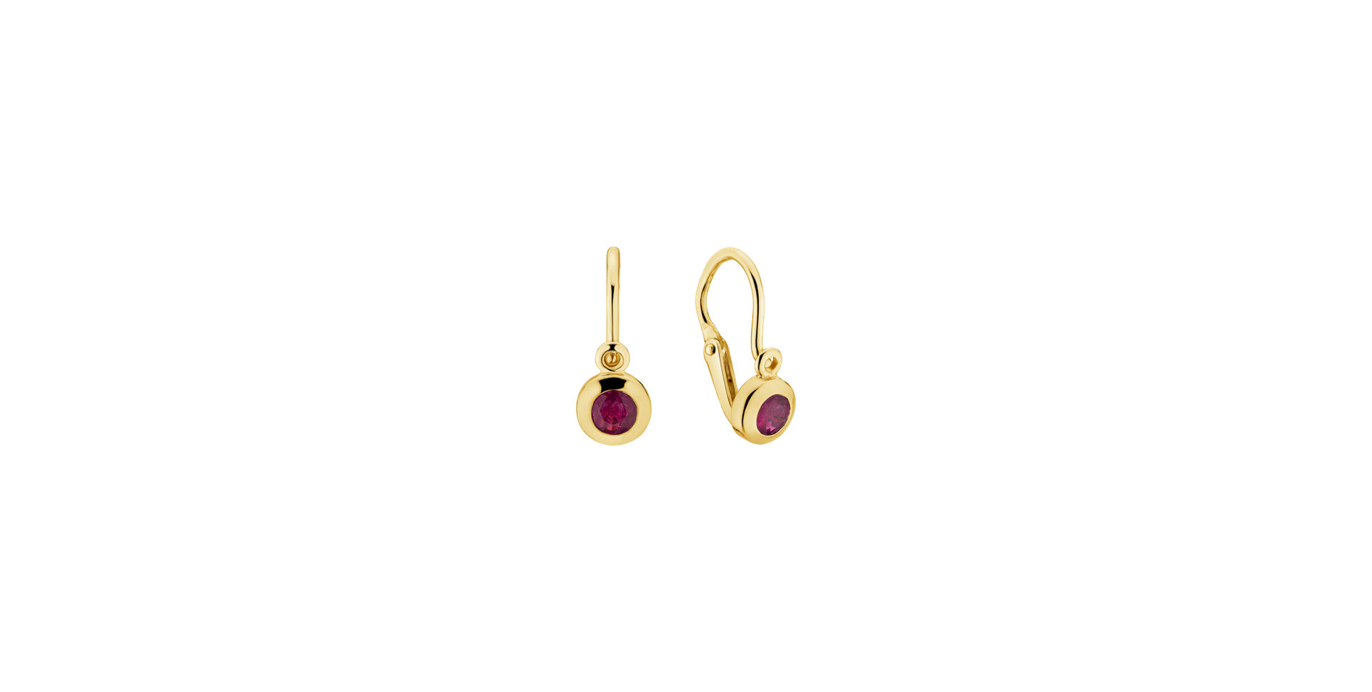 Earrings with Ruby Sweet Dream