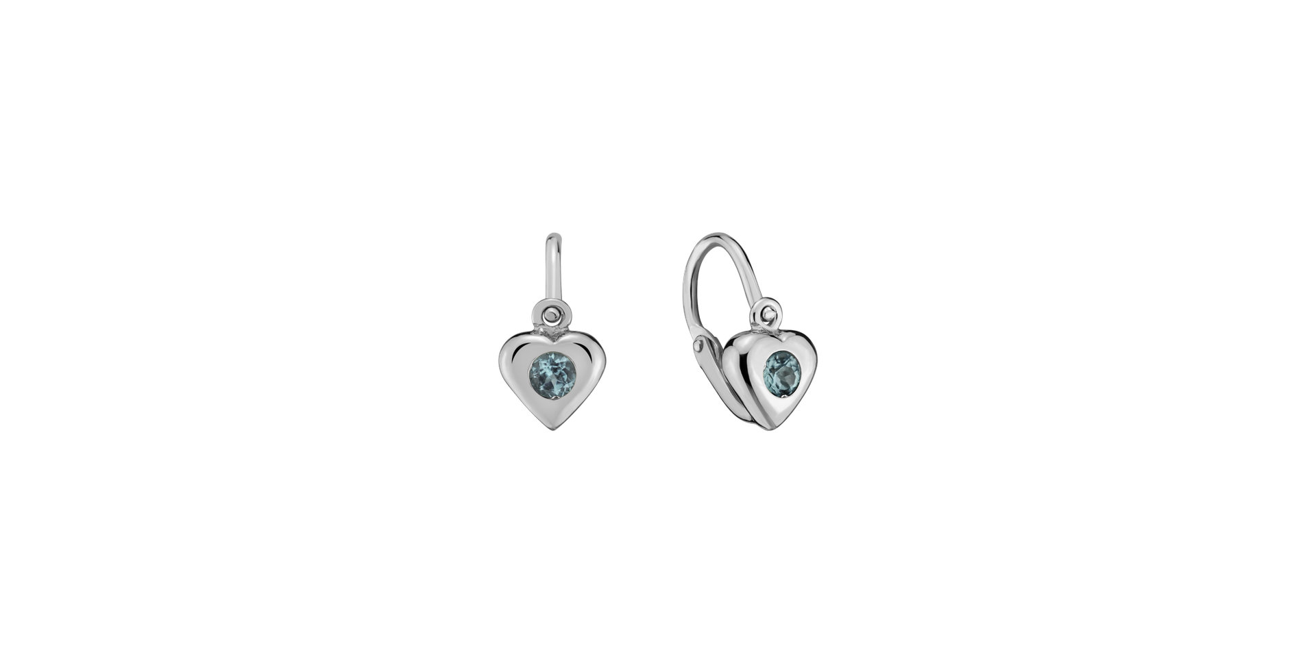 Children's earrings with Topaz Eternal Love