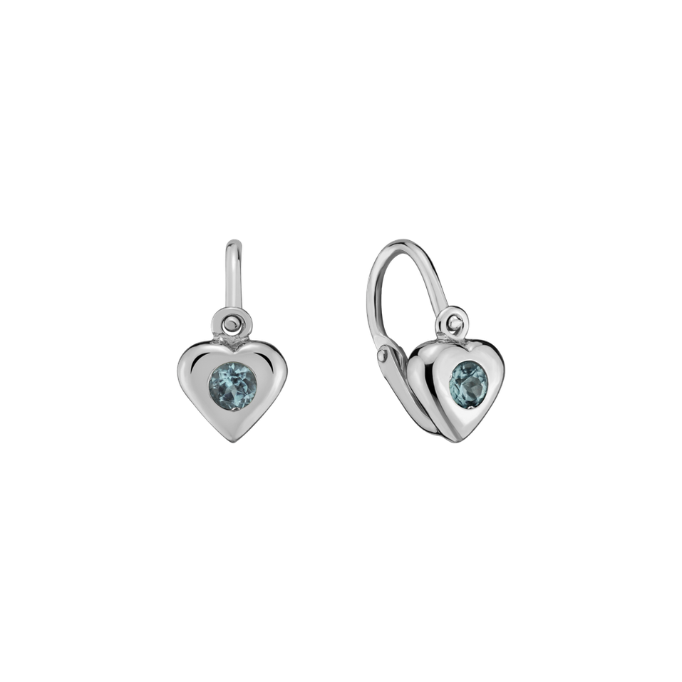 Children's earrings with Topaz Eternal Love