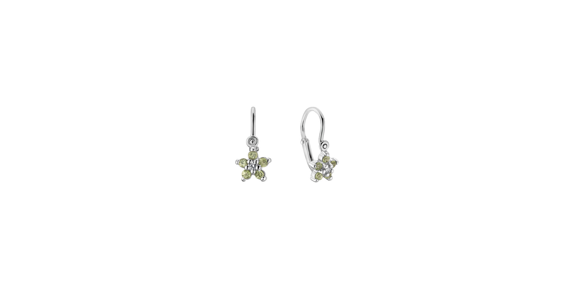 Diamond earrings and Peridot Lovely