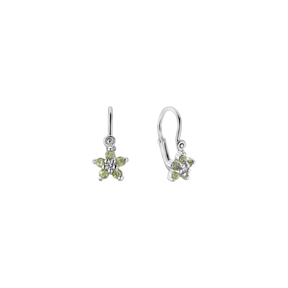 Diamond earrings and Peridot Lovely