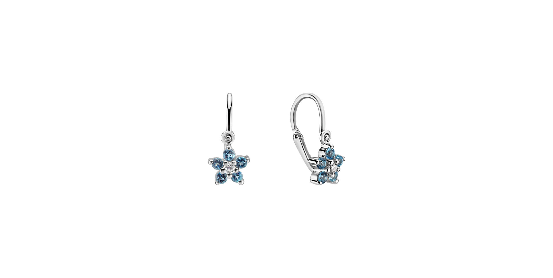 Children's diamond earrings and Topaz Lovely