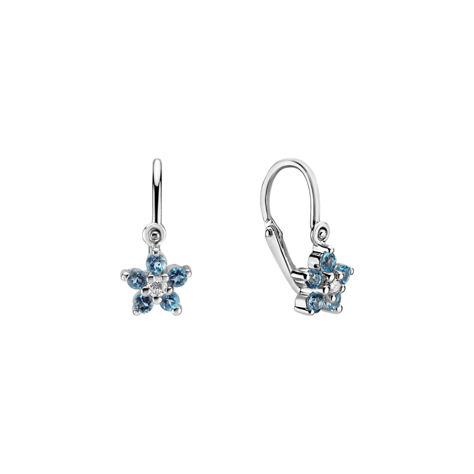 Children's diamond earrings and Topaz Lovely