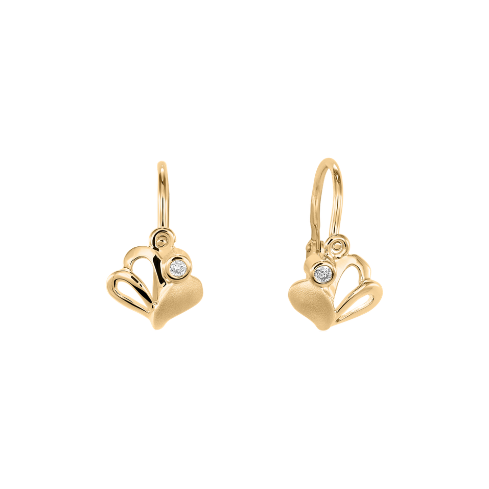 Children's diamond earrings Fashion